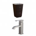 American Imaginations AI-9041 Plywood-Melamine Vanity Set In Wenge With Single Hole CUPC Faucet