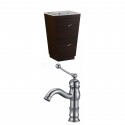 American Imaginations AI-9042 Plywood-Melamine Vanity Set In Wenge With Single Hole CUPC Faucet