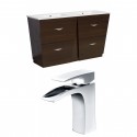 American Imaginations AI-9054 Plywood-Melamine Vanity Set In Wenge With Single Hole CUPC Faucet