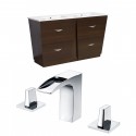 American Imaginations AI-9061 Plywood-Melamine Vanity Set In Wenge With 8-in. o.c. CUPC Faucet