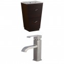 American Imaginations AI-9069 Plywood-Melamine Vanity Set In Wenge With Single Hole CUPC Faucet