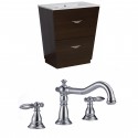 American Imaginations AI-9076 Plywood-Melamine Vanity Set In Wenge With 8-in. o.c. CUPC Faucet