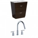 American Imaginations AI-9077 Plywood-Melamine Vanity Set In Wenge With 8-in. o.c. CUPC Faucet