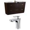 American Imaginations AI-9081 Plywood-Melamine Vanity Set In Wenge With Single Hole CUPC Faucet