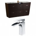 American Imaginations AI-9082 Plywood-Melamine Vanity Set In Wenge With Single Hole CUPC Faucet