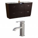 American Imaginations AI-9083 Plywood-Melamine Vanity Set In Wenge With Single Hole CUPC Faucet