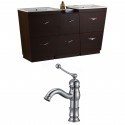 American Imaginations AI-9084 Plywood-Melamine Vanity Set In Wenge With Single Hole CUPC Faucet