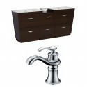 American Imaginations AI-9086 Plywood-Melamine Vanity Set In Wenge With Single Hole CUPC Faucet