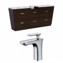 American Imaginations AI-9088 Plywood-Melamine Vanity Set In Wenge With Single Hole CUPC Faucet