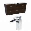 American Imaginations AI-9089 Plywood-Melamine Vanity Set In Wenge With Single Hole CUPC Faucet