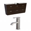 American Imaginations AI-9090 Plywood-Melamine Vanity Set In Wenge With Single Hole CUPC Faucet