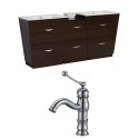 American Imaginations AI-9091 Plywood-Melamine Vanity Set In Wenge With Single Hole CUPC Faucet