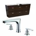 American Imaginations AI-9101 Plywood-Melamine Vanity Set In Wenge With 8-in. o.c. CUPC Faucet