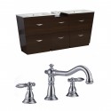 American Imaginations AI-9104 Plywood-Melamine Vanity Set In Wenge With 8-in. o.c. CUPC Faucet