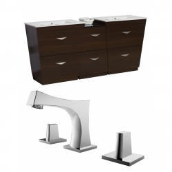 American Imaginations AI-9106 Plywood-Melamine Vanity Set In Wenge With 8-in. o.c. CUPC Faucet
