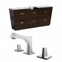 American Imaginations AI-9106 Plywood-Melamine Vanity Set In Wenge With 8-in. o.c. CUPC Faucet