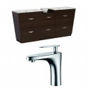 American Imaginations AI-9115 Plywood-Melamine Vanity Set In Wenge With Single Hole CUPC Faucet