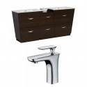 American Imaginations AI-9116 Plywood-Melamine Vanity Set In Wenge With Single Hole CUPC Faucet