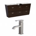 American Imaginations AI-9118 Plywood-Melamine Vanity Set In Wenge With Single Hole CUPC Faucet