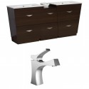 American Imaginations AI-9127 Plywood-Melamine Vanity Set In Wenge With Single Hole CUPC Faucet