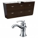 American Imaginations AI-9128 Plywood-Melamine Vanity Set In Wenge With Single Hole CUPC Faucet