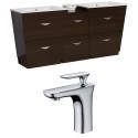 American Imaginations AI-9130 Plywood-Melamine Vanity Set In Wenge With Single Hole CUPC Faucet