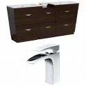 American Imaginations AI-9131 Plywood-Melamine Vanity Set In Wenge With Single Hole CUPC Faucet