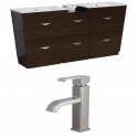 American Imaginations AI-9132 Plywood-Melamine Vanity Set In Wenge With Single Hole CUPC Faucet