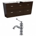 American Imaginations AI-9133 Plywood-Melamine Vanity Set In Wenge With Single Hole CUPC Faucet