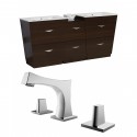 American Imaginations AI-9134 Plywood-Melamine Vanity Set In Wenge With 8-in. o.c. CUPC Faucet
