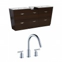 American Imaginations AI-9140 Plywood-Melamine Vanity Set In Wenge With 8-in. o.c. CUPC Faucet