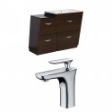 American Imaginations AI-9186 Plywood-Melamine Vanity Set In Wenge With Single Hole CUPC Faucet