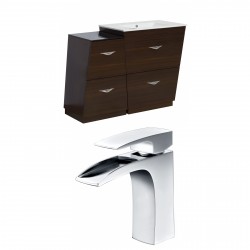 American Imaginations AI-9187 Plywood-Melamine Vanity Set In Wenge With Single Hole CUPC Faucet