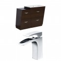 American Imaginations AI-9187 Plywood-Melamine Vanity Set In Wenge With Single Hole CUPC Faucet