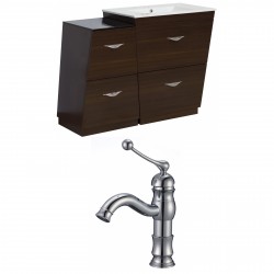 American Imaginations AI-9189 Plywood-Melamine Vanity Set In Wenge With Single Hole CUPC Faucet