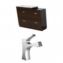 American Imaginations AI-9190 Plywood-Melamine Vanity Set In Wenge With Single Hole CUPC Faucet
