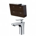 American Imaginations AI-9193 Plywood-Melamine Vanity Set In Wenge With Single Hole CUPC Faucet