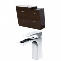 American Imaginations AI-9194 Plywood-Melamine Vanity Set In Wenge With Single Hole CUPC Faucet