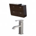 American Imaginations AI-9195 Plywood-Melamine Vanity Set In Wenge With Single Hole CUPC Faucet