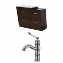 American Imaginations AI-9196 Plywood-Melamine Vanity Set In Wenge With Single Hole CUPC Faucet