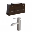 American Imaginations AI-9202 Plywood-Melamine Vanity Set In Wenge With Single Hole CUPC Faucet