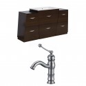 American Imaginations AI-9203 Plywood-Melamine Vanity Set In Wenge With Single Hole CUPC Faucet