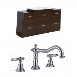 American Imaginations AI-9223 Plywood-Melamine Vanity Set In Wenge With 8-in. o.c. CUPC Faucet