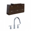 American Imaginations AI-9224 Plywood-Melamine Vanity Set In Wenge With 8-in. o.c. CUPC Faucet