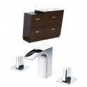 American Imaginations AI-9229 Plywood-Melamine Vanity Set In Wenge With 8-in. o.c. CUPC Faucet
