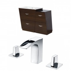 American Imaginations AI-9236 Plywood-Melamine Vanity Set In Wenge With 8-in. o.c. CUPC Faucet