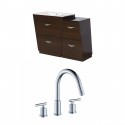 American Imaginations AI-9238 Plywood-Melamine Vanity Set In Wenge With 8-in. o.c. CUPC Faucet