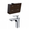American Imaginations AI-9242 Plywood-Melamine Vanity Set In Wenge With Single Hole CUPC Faucet