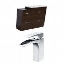 American Imaginations AI-9243 Plywood-Melamine Vanity Set In Wenge With Single Hole CUPC Faucet