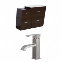 American Imaginations AI-9244 Plywood-Melamine Vanity Set In Wenge With Single Hole CUPC Faucet